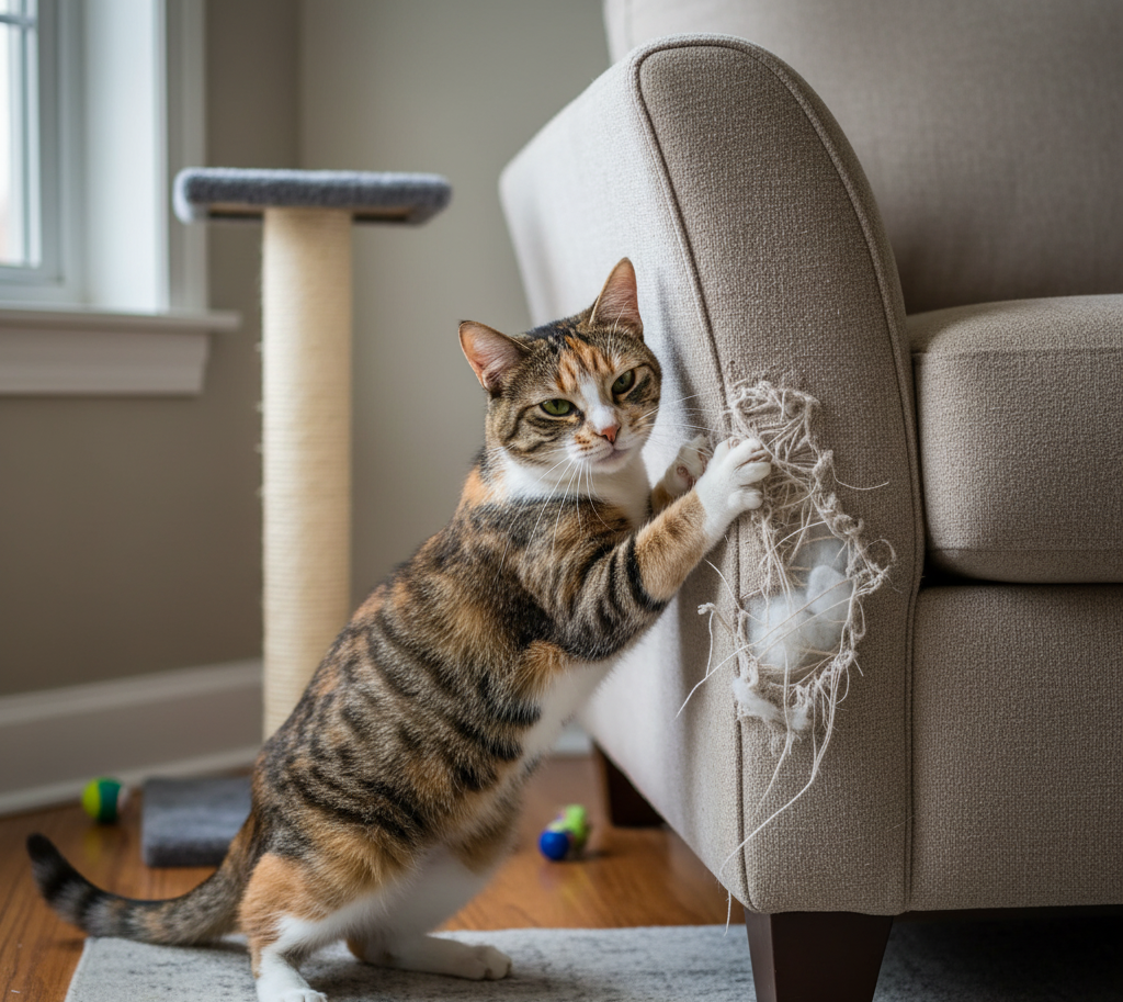 Cat Scratching Furniture